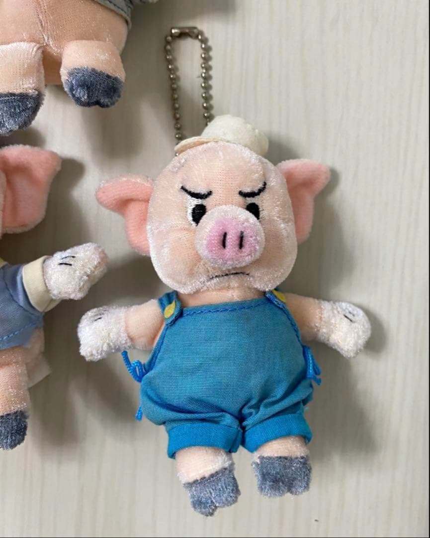 【希少】 Disney 三匹の子ぶた マスコット ぬいぐるみ ディズニー こぶた