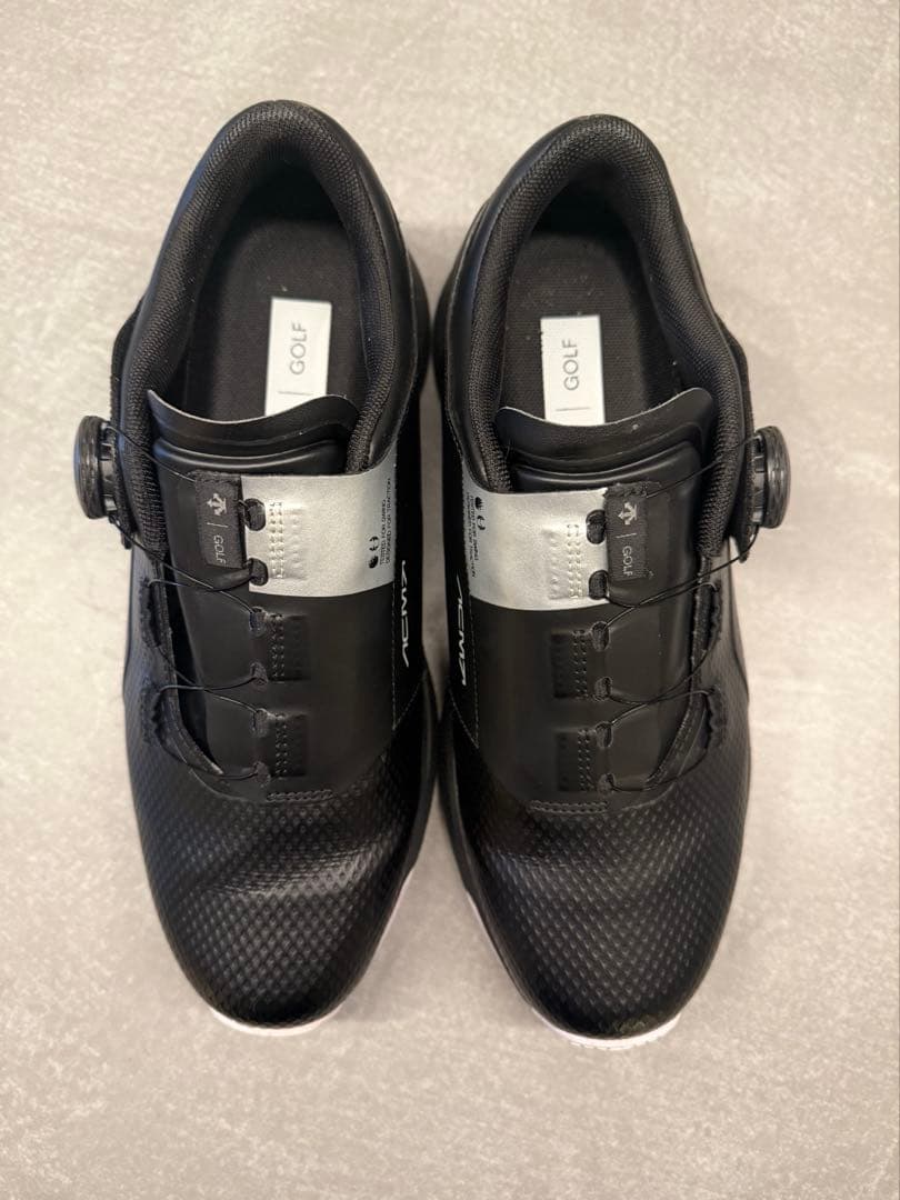 DESCENTE GOLF ゴルフシューズ 黒 BOA 26CM 収納バッグ付き