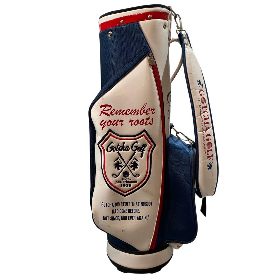 ガッチャゴルフ GOTCHA GOLF キャディバッグ ホワイト ネイビー