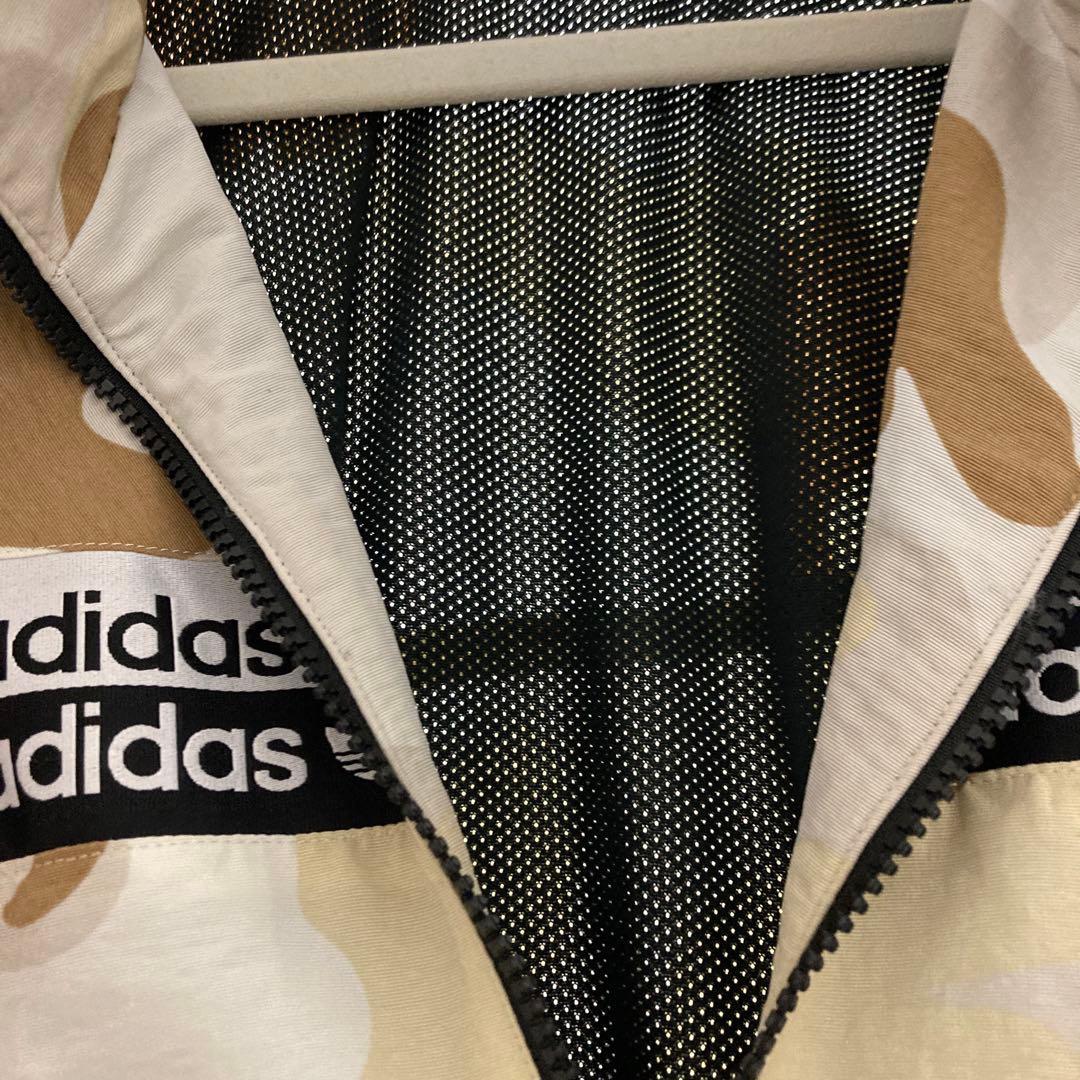 美品adidas トップスR.Y.V.ジャケット ベージュ黒カモフラージュ柄XL