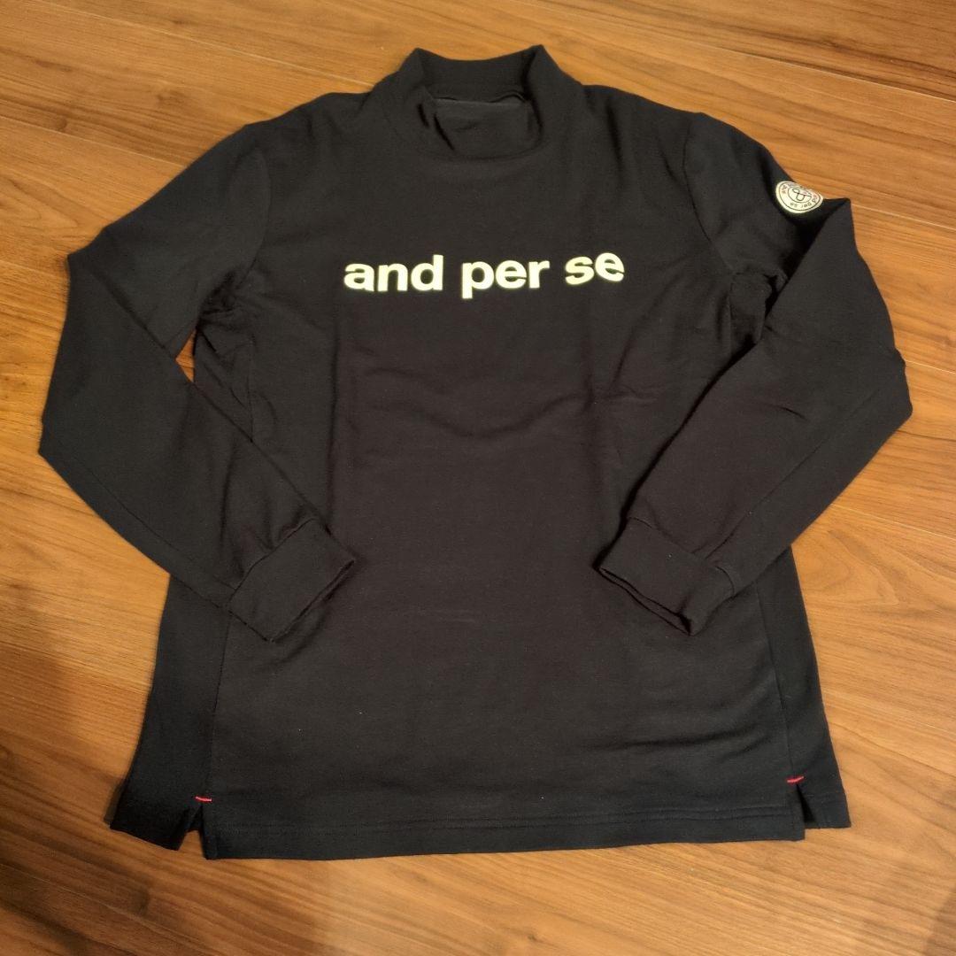 and per se アンパスィ ゴルフ モックネックシャツ L
