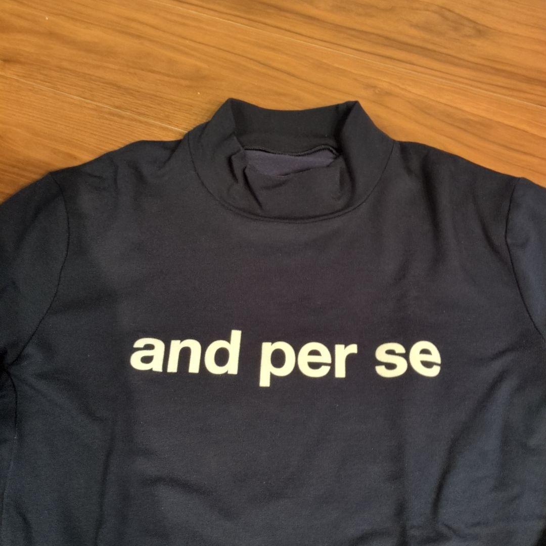 and per se アンパスィ ゴルフ モックネックシャツ L