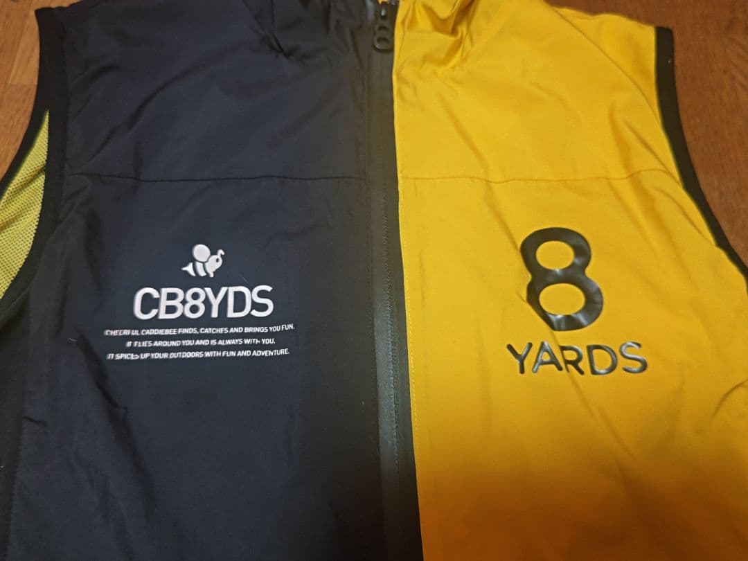 8YARDS ベスト 黒/黄色 ハチヤーズ サイズL 美品