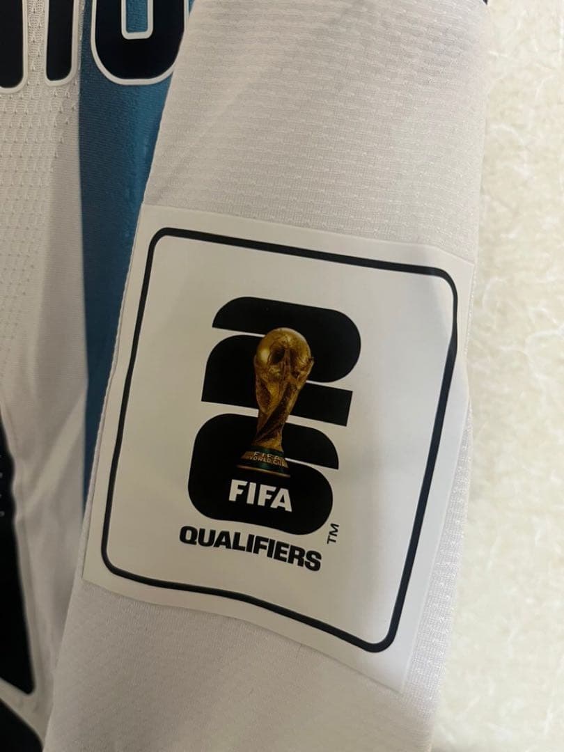 【新品未使用】アルバレス　アルゼンチン代表　選手仕様2026ホーム長袖フルパッチ