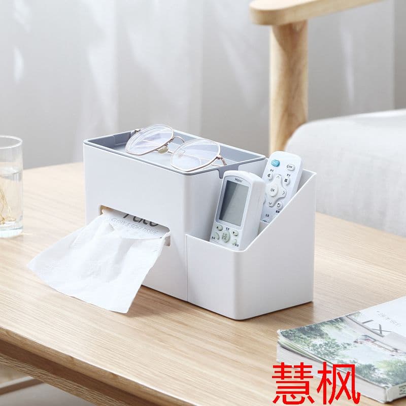 卓上収納　プラスチック製　コンパクト　ティッシュボックス　整理整頓　小型　大y
