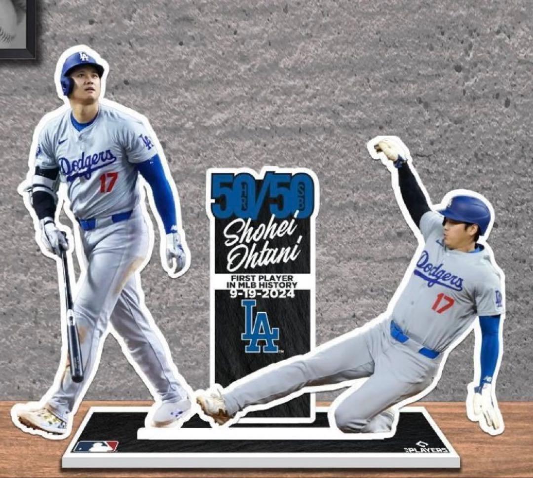 【大谷翔平】海外限定 50/50記念 プレーヤーディスプレイスタンド ドジャース