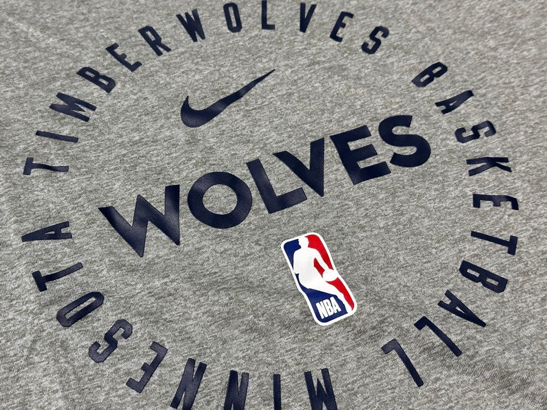 ウルブズ NBA 25シーズン選手支給品プラクティスTシャツMサイズ灰色