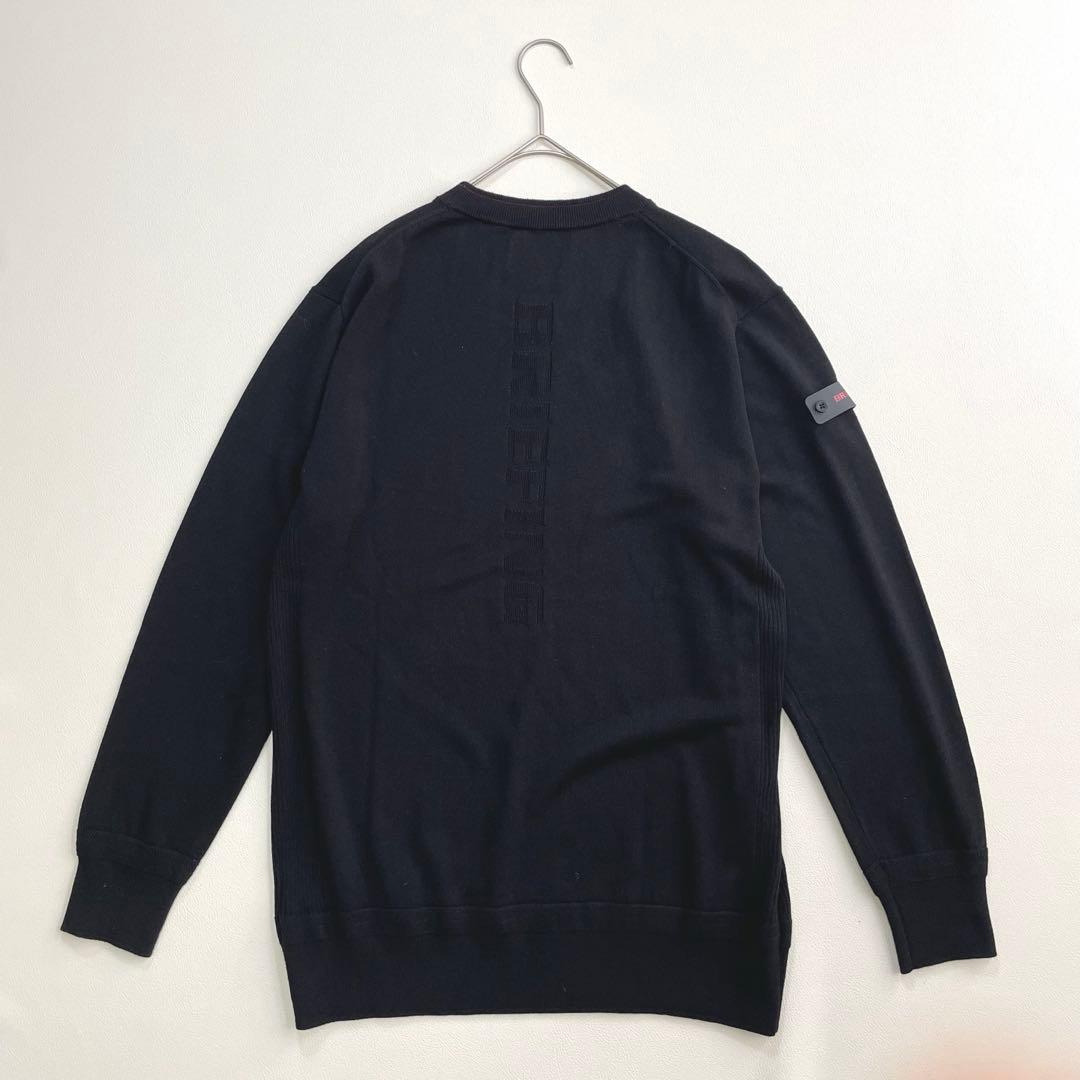 6456【美品】ブリーフィング　クルーネックニット　シルクカシミヤ　バックロゴ