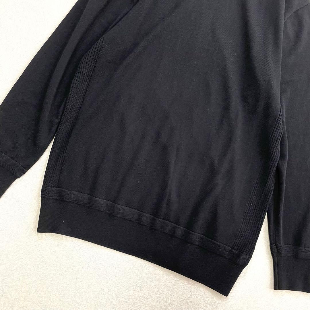 6456【美品】ブリーフィング　クルーネックニット　シルクカシミヤ　バックロゴ