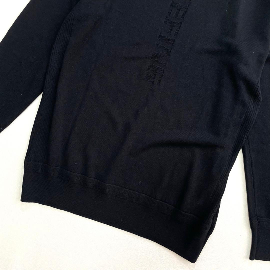 6456【美品】ブリーフィング　クルーネックニット　シルクカシミヤ　バックロゴ