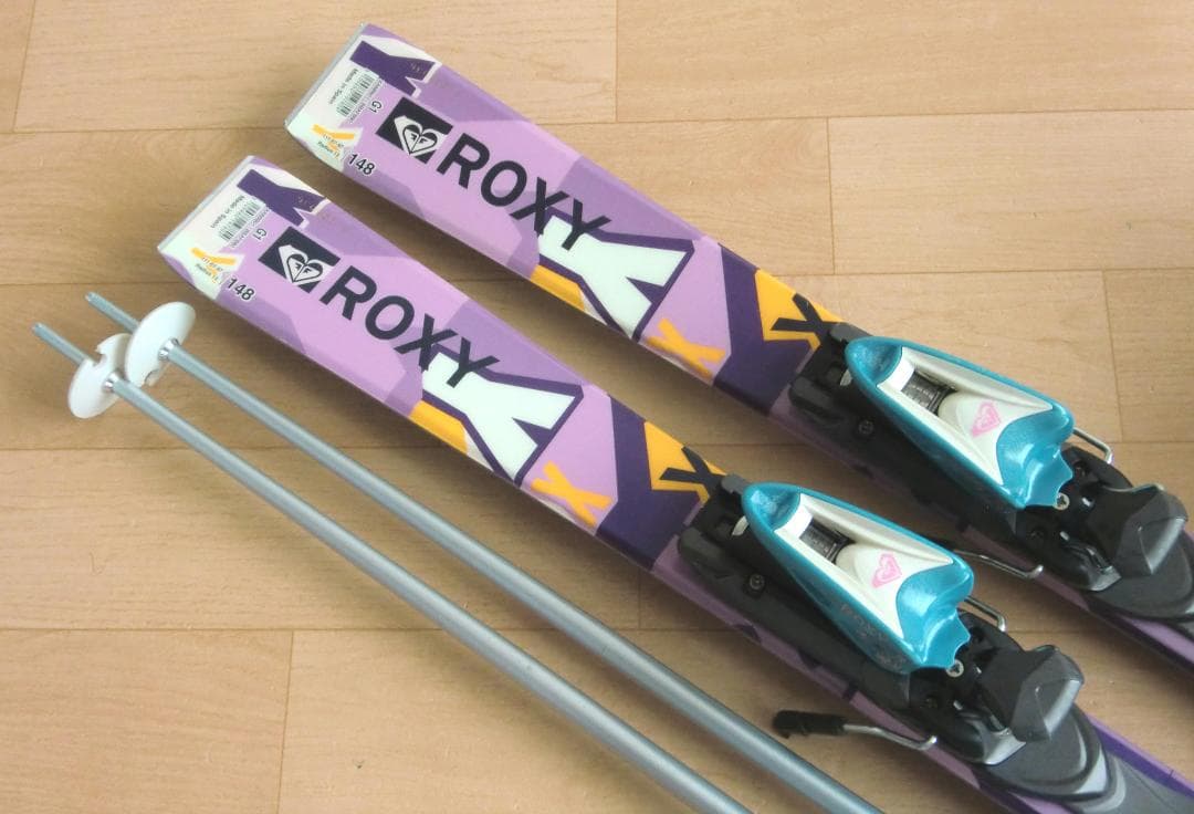 ■■送料無料■ROXY■女性用スキーフルセット■板148靴24.5■メンテ付■■