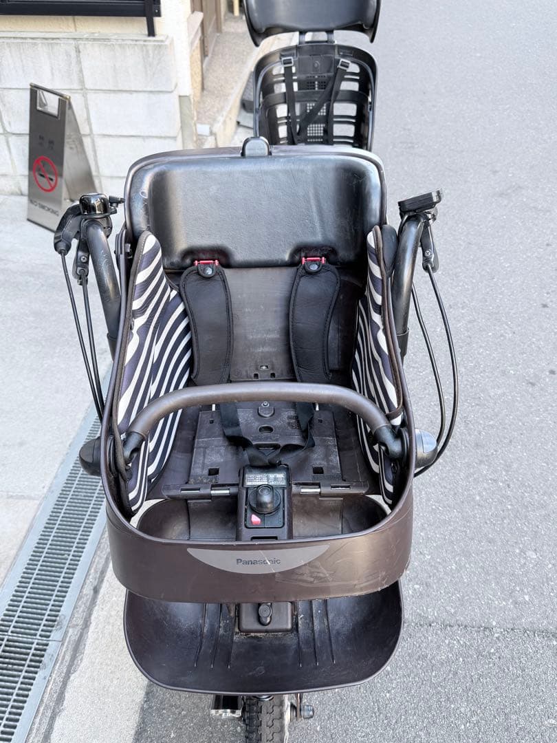 大阪府　子供乗せ　パナソニック　3人　電動アシスト自転車　チャイルドシート付き