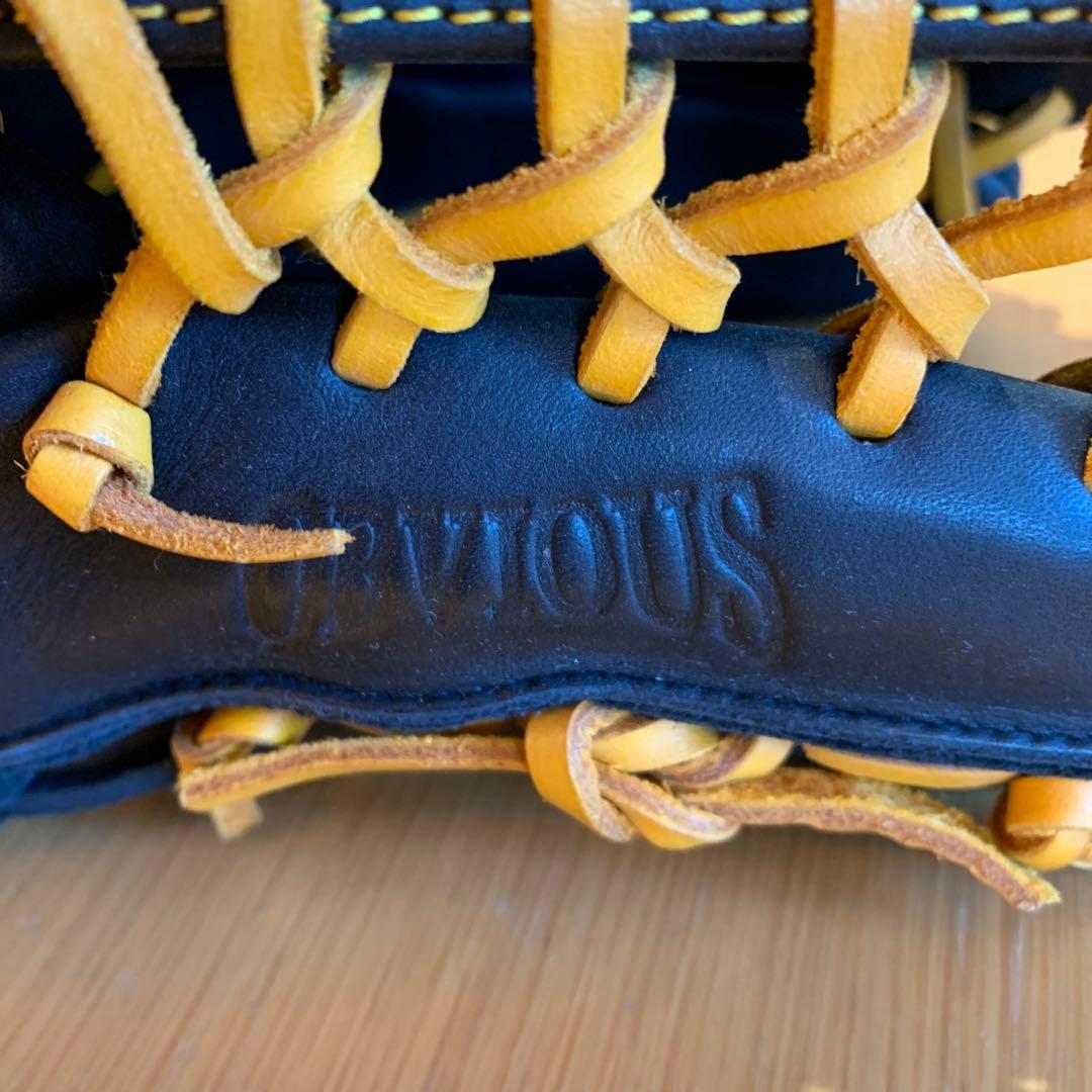 【美品‼️】Mizuno 硬式グローブ ブラック/オレンジ