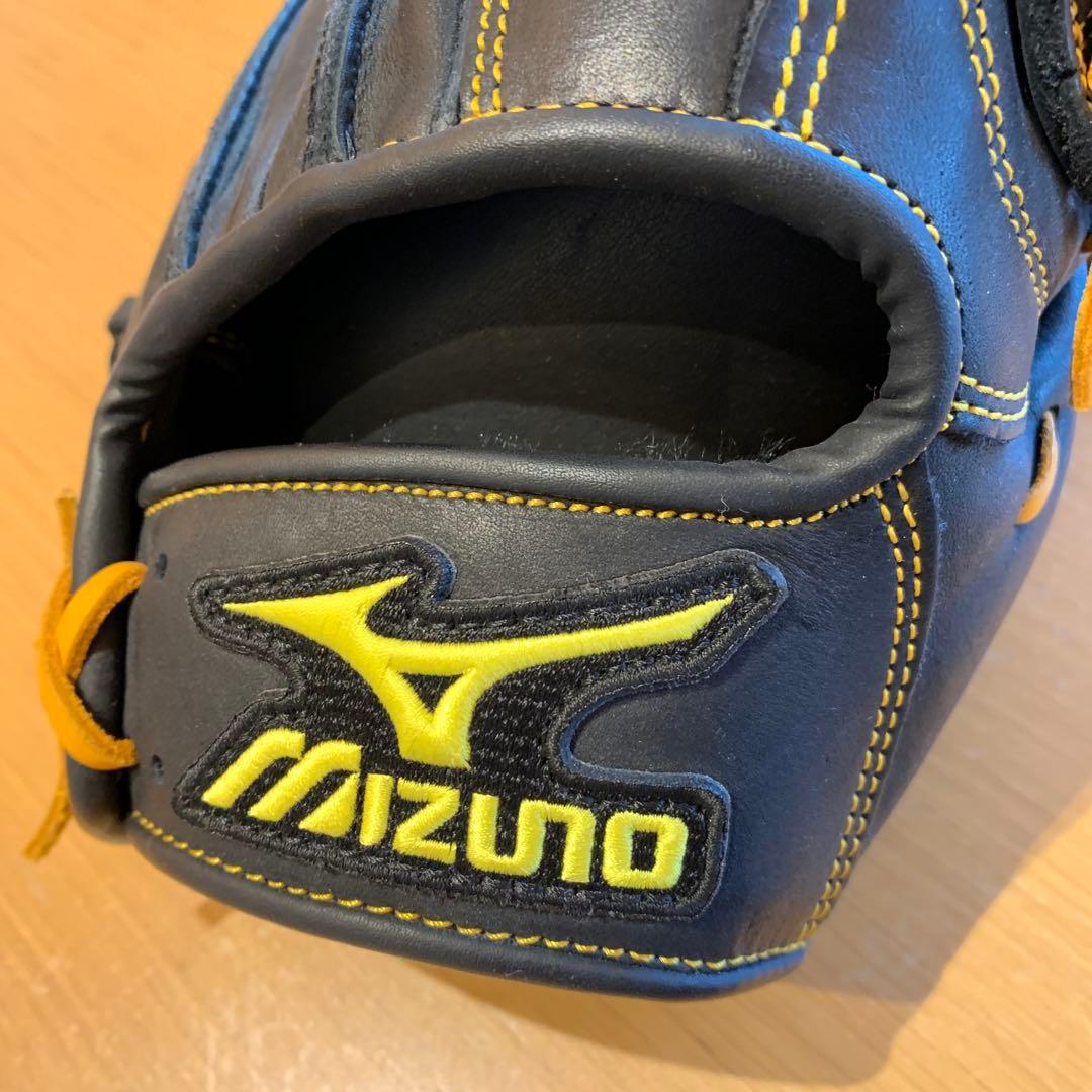 【美品‼️】Mizuno 硬式グローブ ブラック/オレンジ