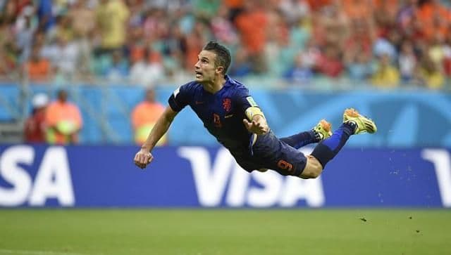 【新品タグ付き】オランダ代表/ファン・ペルシ/アウェイ/2014W杯仕様