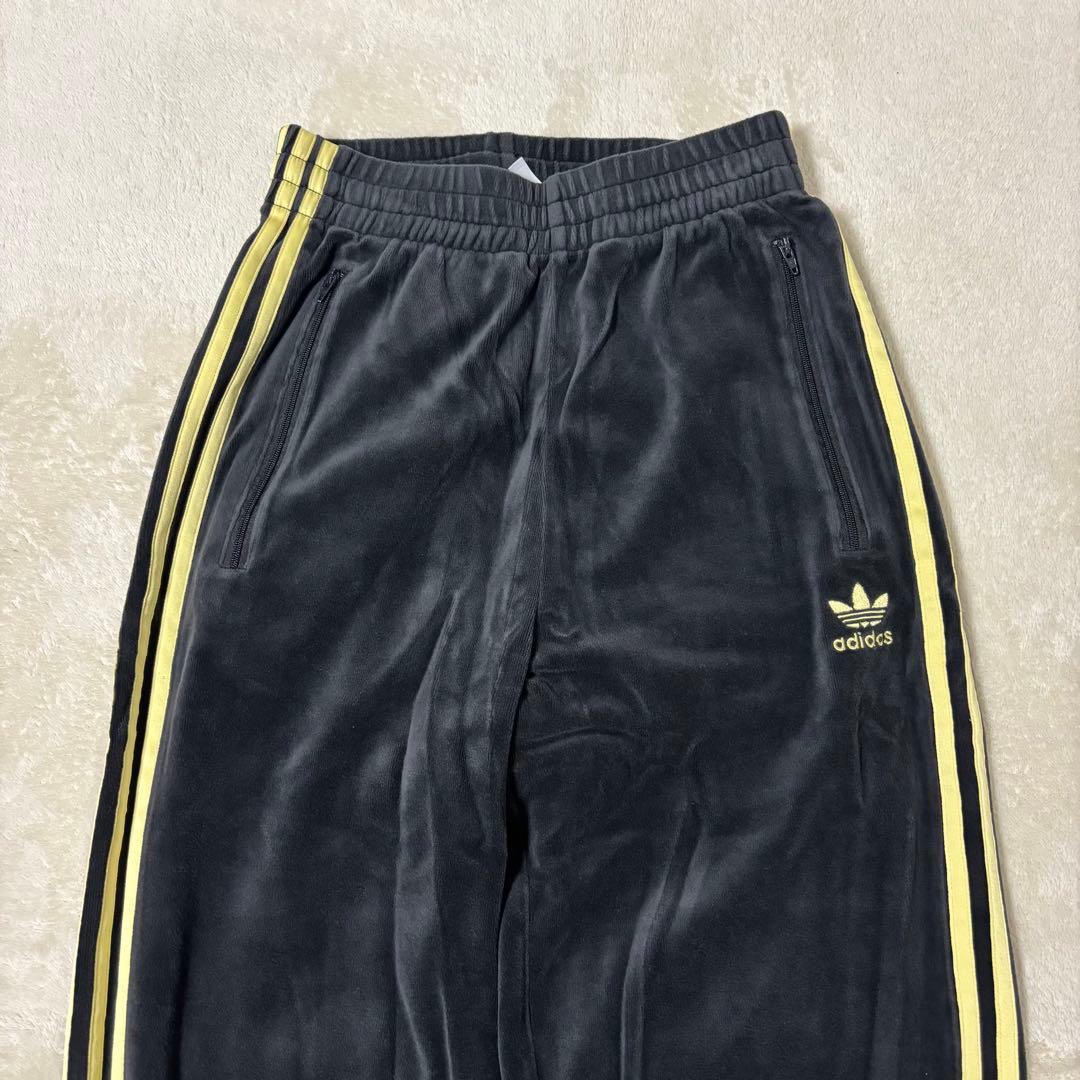 【希少ベロアSST】アディダス オリジナルス セットアップ 黒×黄 Sサイズ
