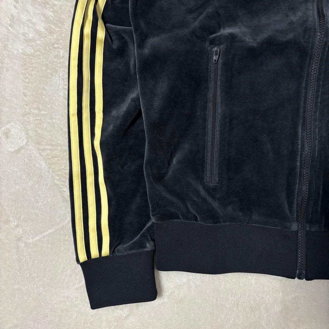 【希少ベロアSST】アディダス オリジナルス セットアップ 黒×黄 Sサイズ