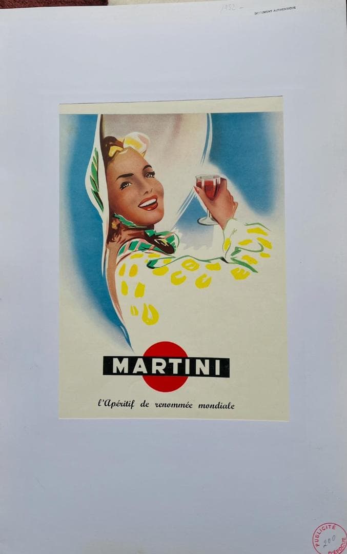 1948年 フランス製ヴィンテージ広告ポスター Martini（マルティーニ）