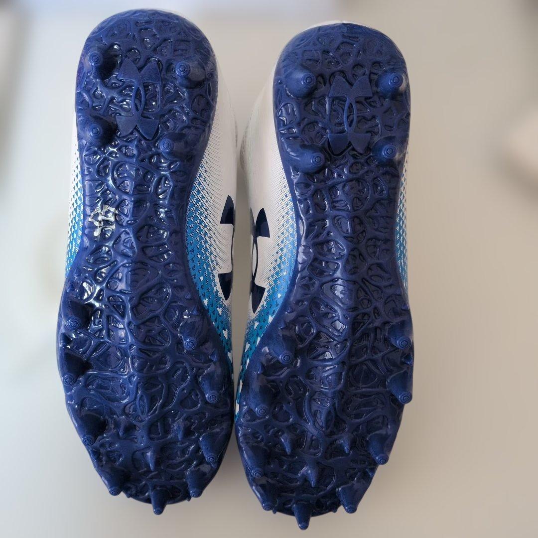 Under Armour サッカー スパイク 4Y ホワイト/ブルー 23cm