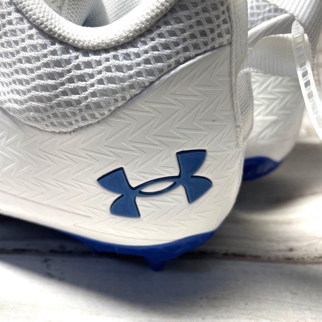 Under Armour サッカー スパイク 4Y ホワイト/ブルー 23cm