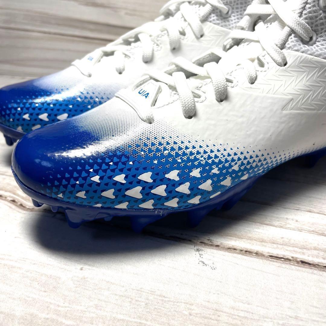 Under Armour サッカー スパイク 4Y ホワイト/ブルー 23cm