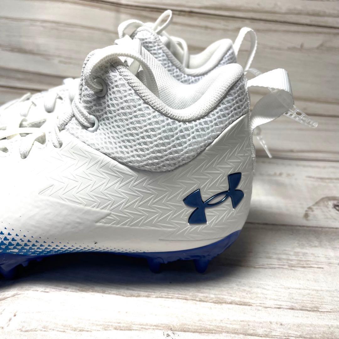 Under Armour サッカー スパイク 4Y ホワイト/ブルー 23cm