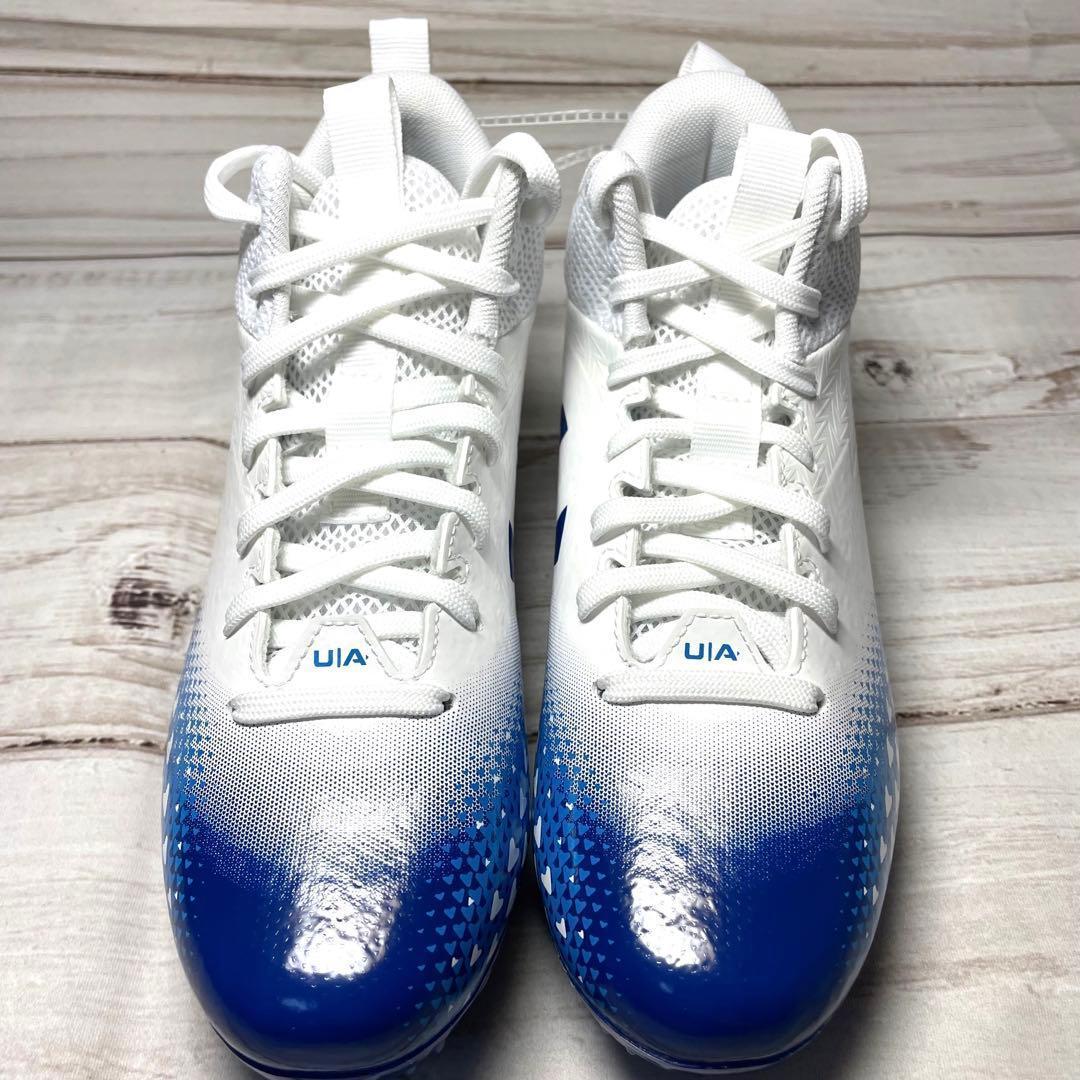 Under Armour サッカー スパイク 4Y ホワイト/ブルー 23cm