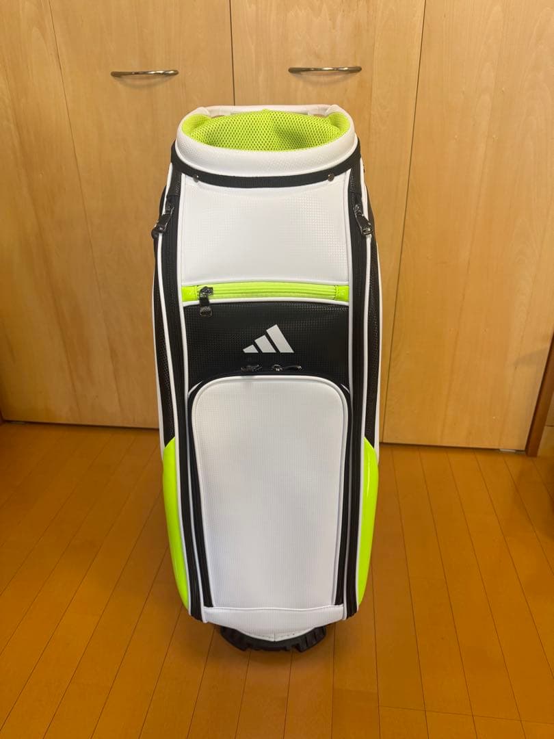 【新品・未使用】ADIDAS ゴルフバッグ ホワイト/イエロー