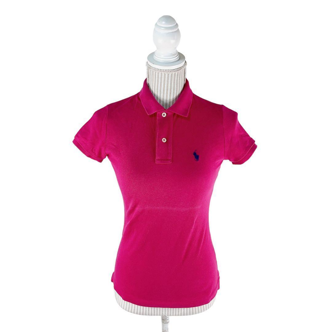 06T023☆ RALPH LAUREN スリムフィット 鹿の子 半袖ポロシャツ
