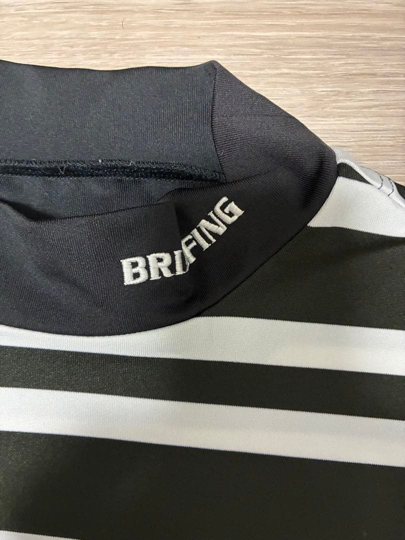 BRIEFING ゴルフ ストライプ ハイネックシャツ