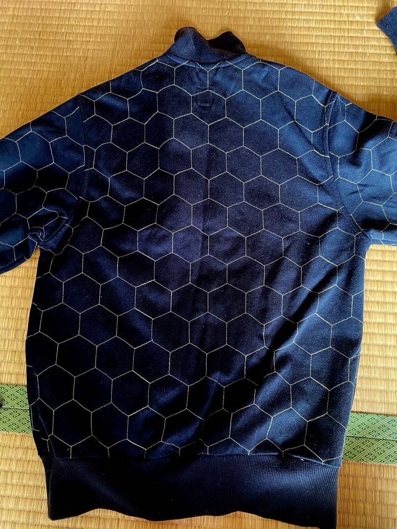 アディダス◆サッカーボール柄 金刺繍ジャージ S