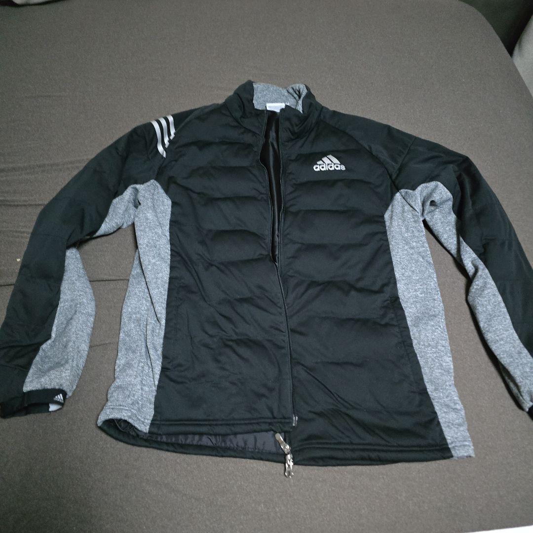 adidas ゴルフダウンジャケット 黒 グレー