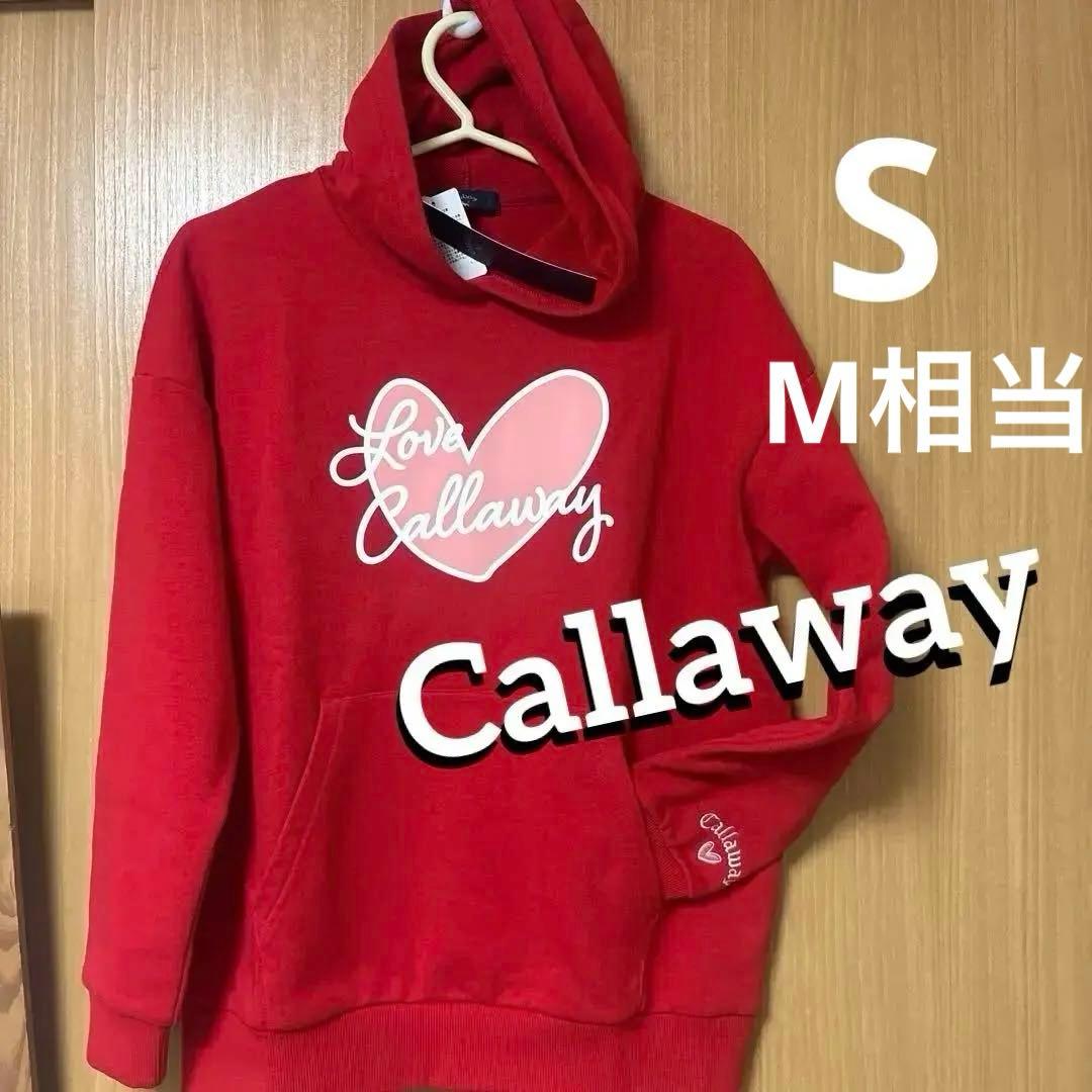 新品 ラブキャロウェイゴルフパーカーCallawayレディース大きめS フード付