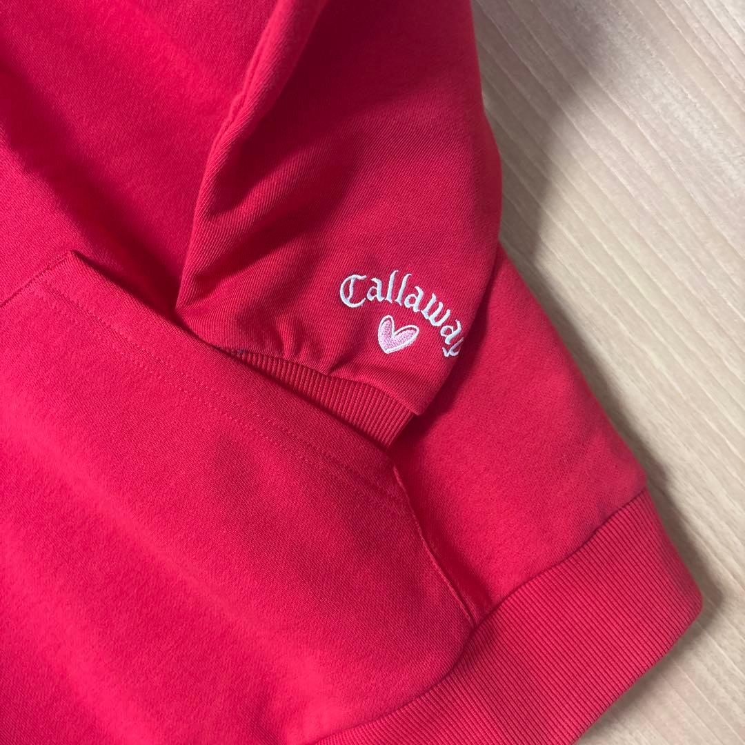 新品 ラブキャロウェイゴルフパーカーCallawayレディース大きめS フード付