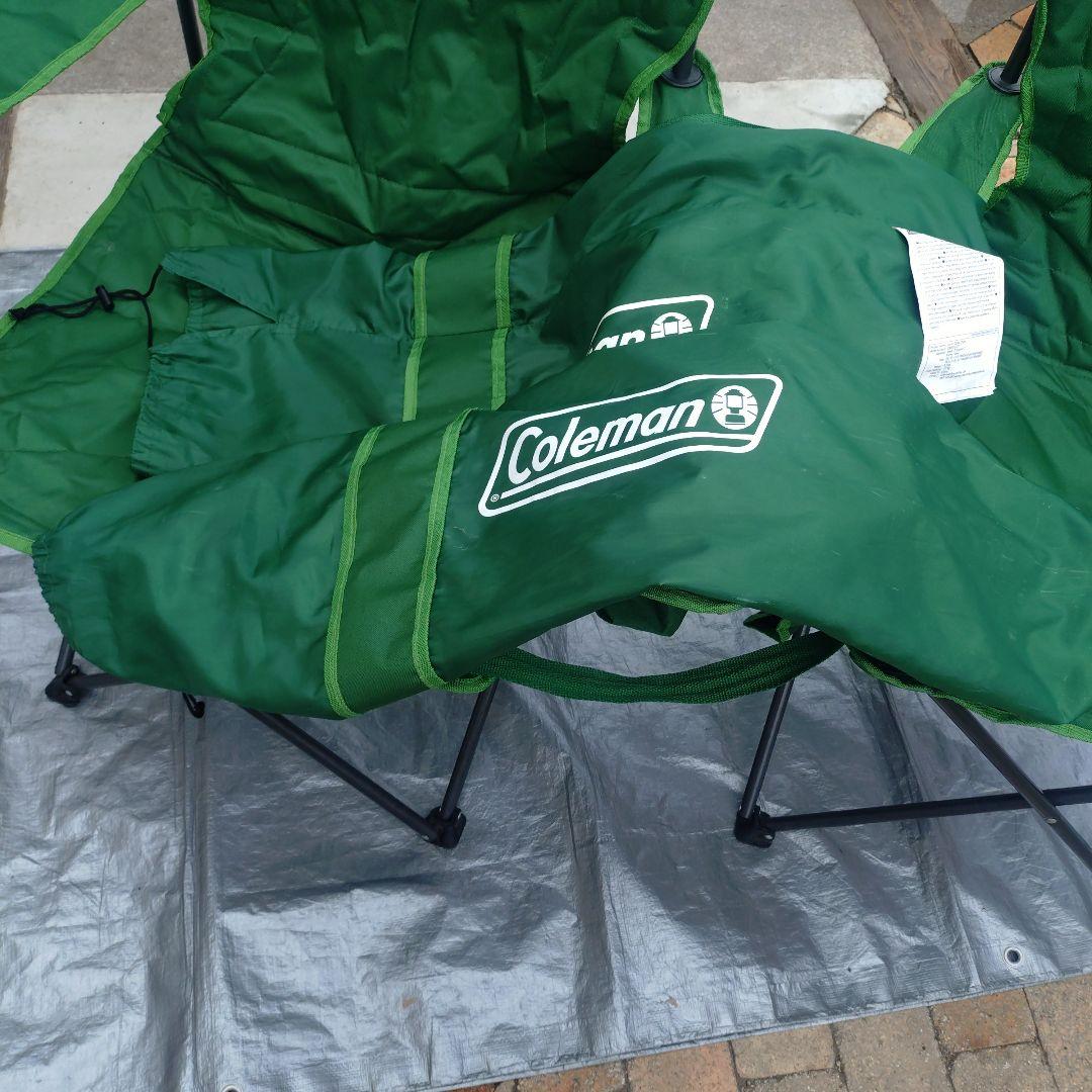 Coleman アウトドアチェア 2脚セット 緑収納袋付き