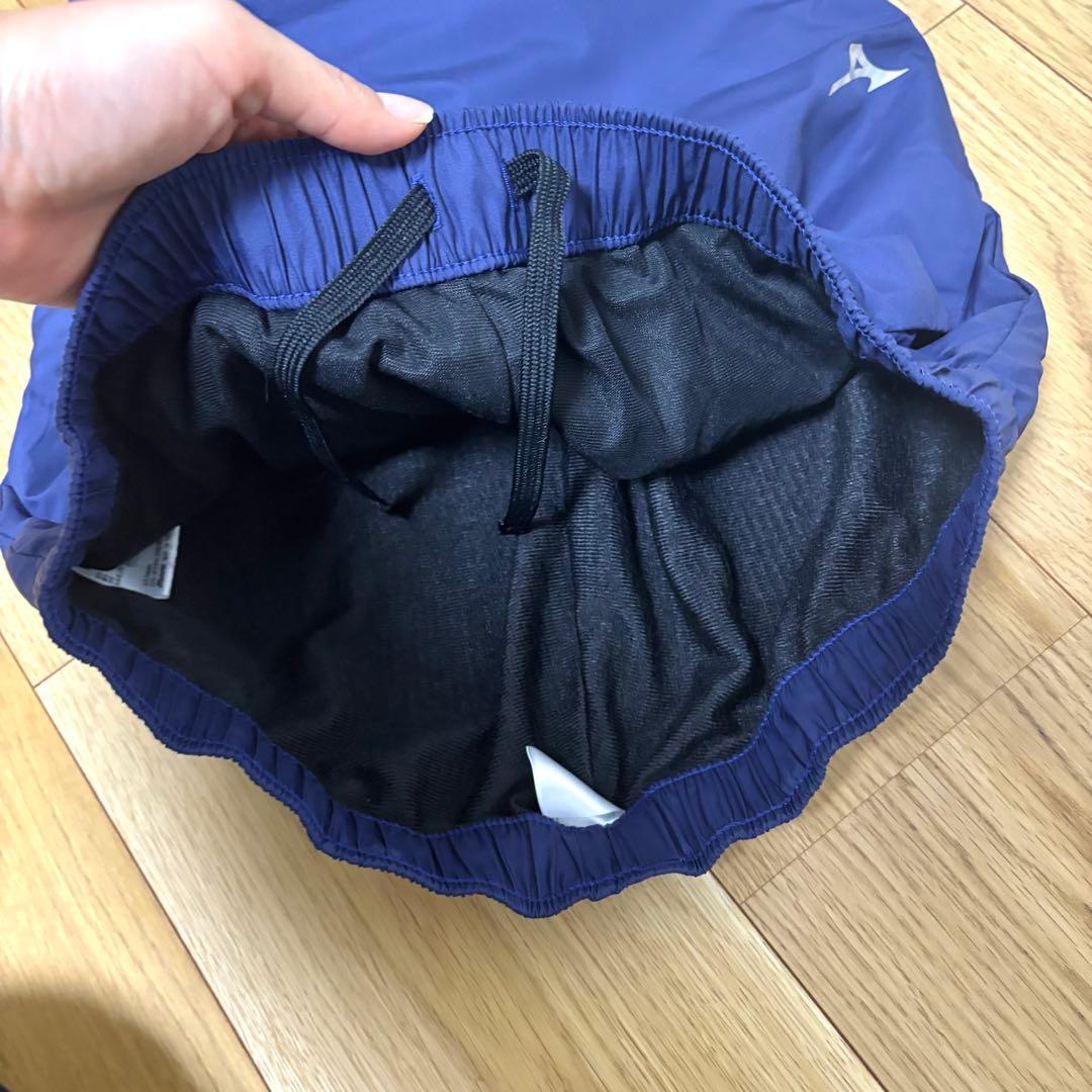 ミズノ ウインドブレーカー上下セットアップ ジャケット パンツ レディースL 紺
