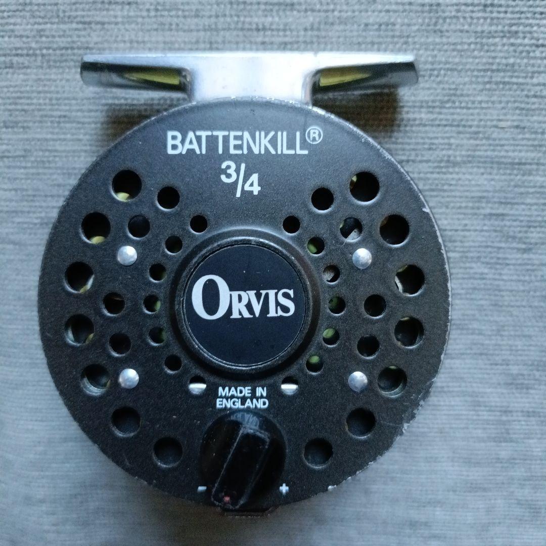 Orvis BATTENKILL 3/4 フライリール、ハーディーケース付き