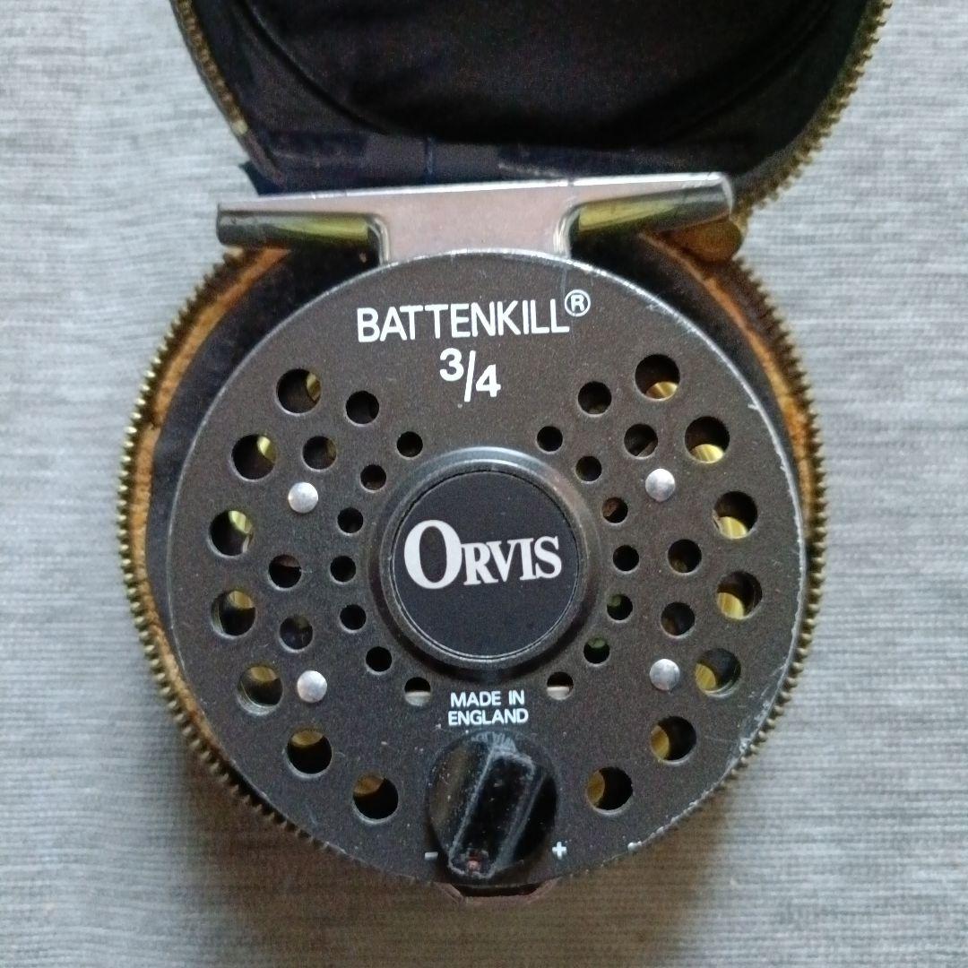 Orvis BATTENKILL 3/4 フライリール、ハーディーケース付き