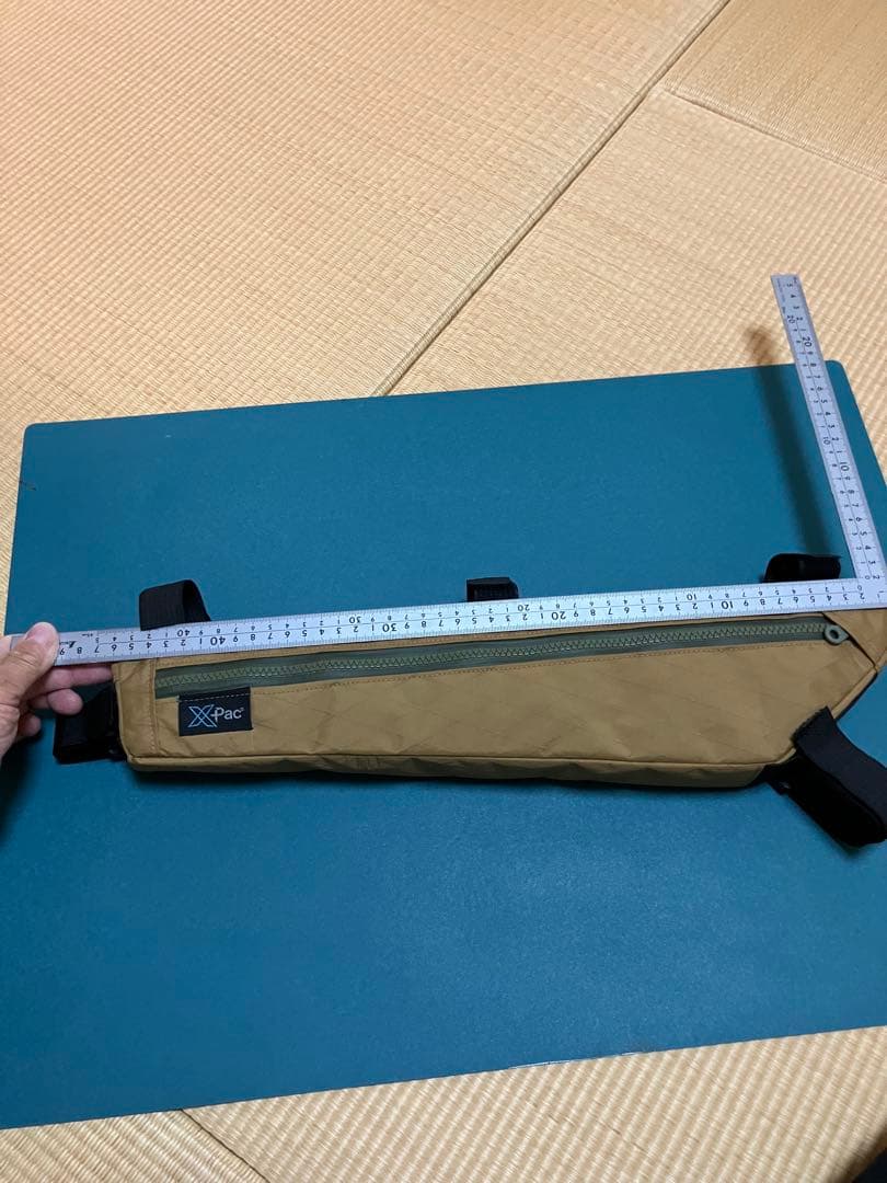 ハンドメイドフレームバッグ　x-pac コヨーテブラウン46.5cm