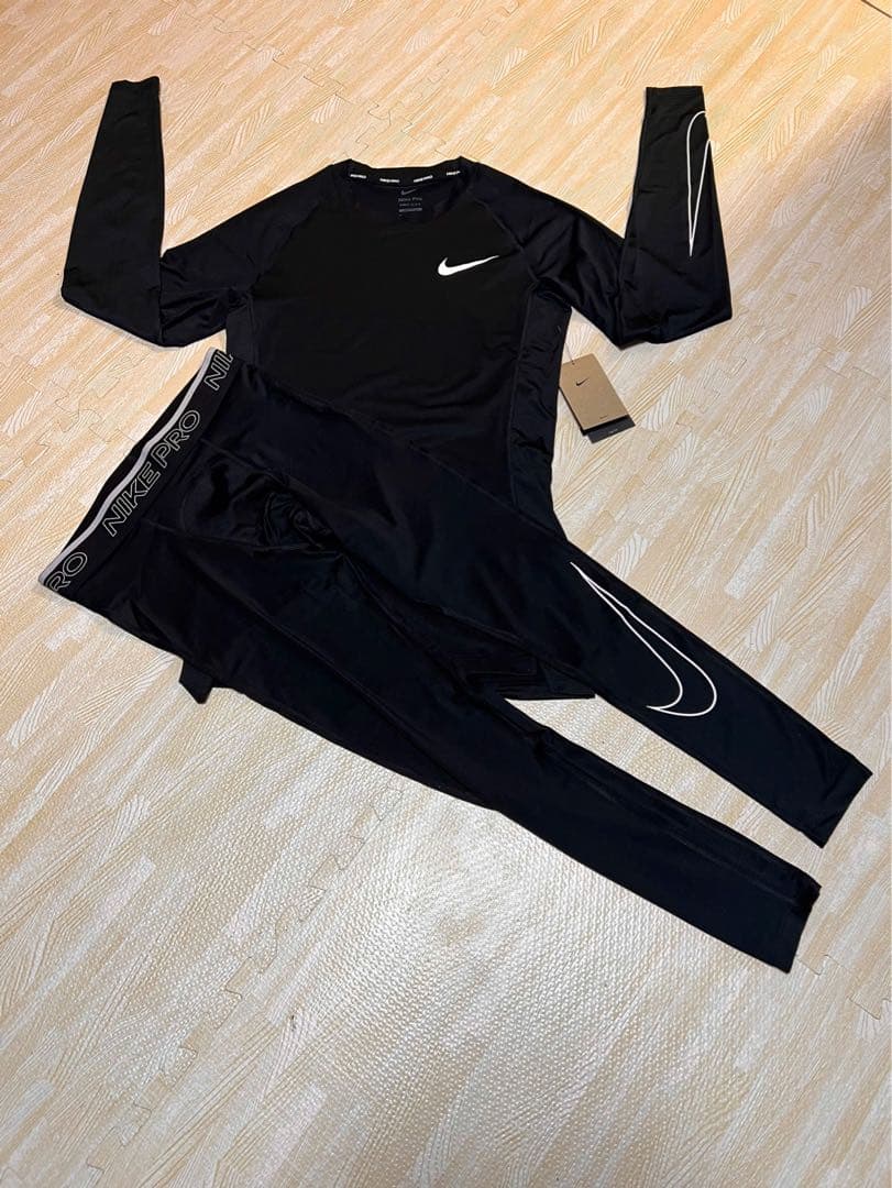 Nike Pro ブラックジャージ上下セット L