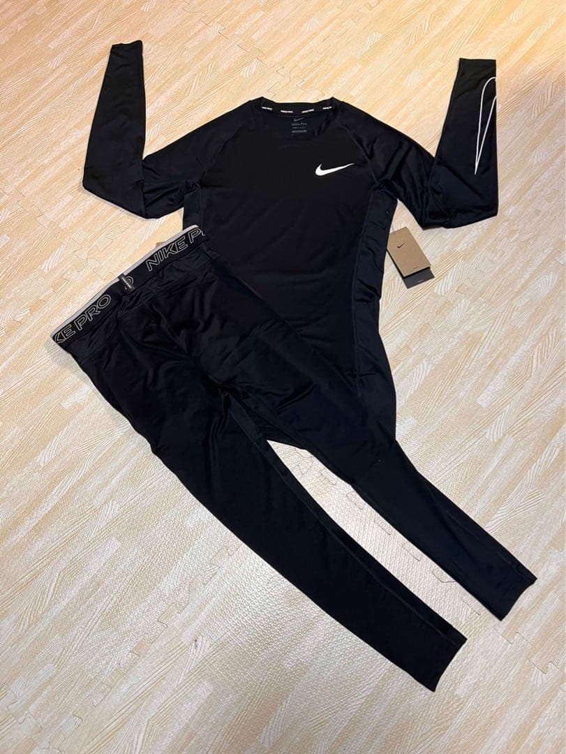 Nike Pro ブラックジャージ上下セット L