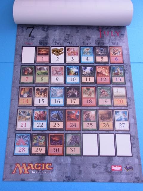未使用品　非売品　マジック・ザ・ギャザリング　カレンダー　2002年　ポスター