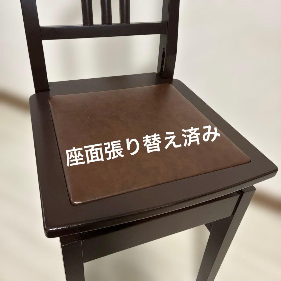 【中古リニューアル】木目ヤマハ背付ピアノ椅子(全国送料込み)トムソン椅子