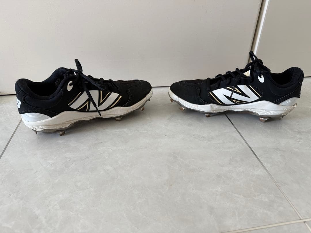 New Balance 野球用スパイク ブラック/ホワイト 25.5cm
