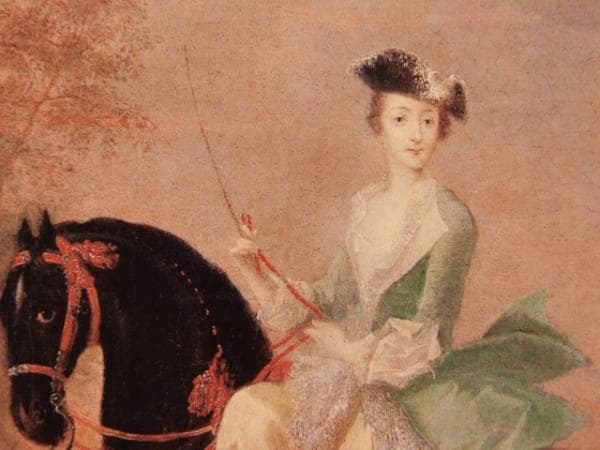 グロート・ゲオルグ・フリストス、馬上の大公令嬢、希少画集画、新品額装付