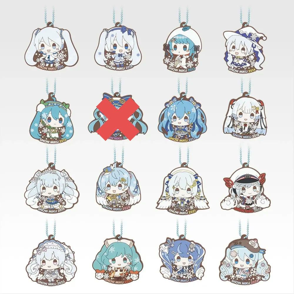 一番くじ 雪ミク R賞 ラバーチャーム 全15種セミコンプリートセット