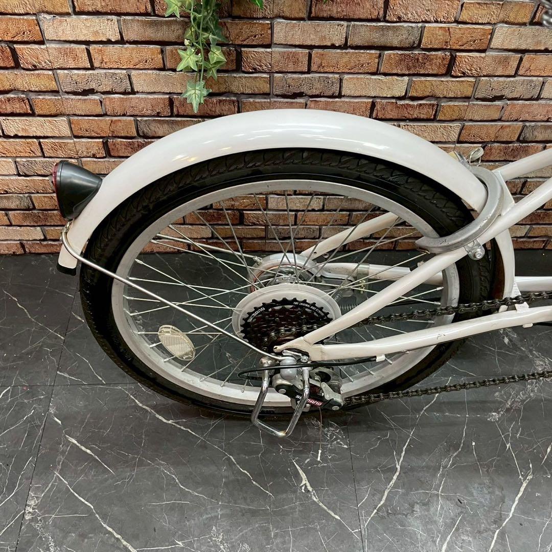 【131】折りたたみ自転車 折車 IGNIO ホワイト 20インチ 変速付き