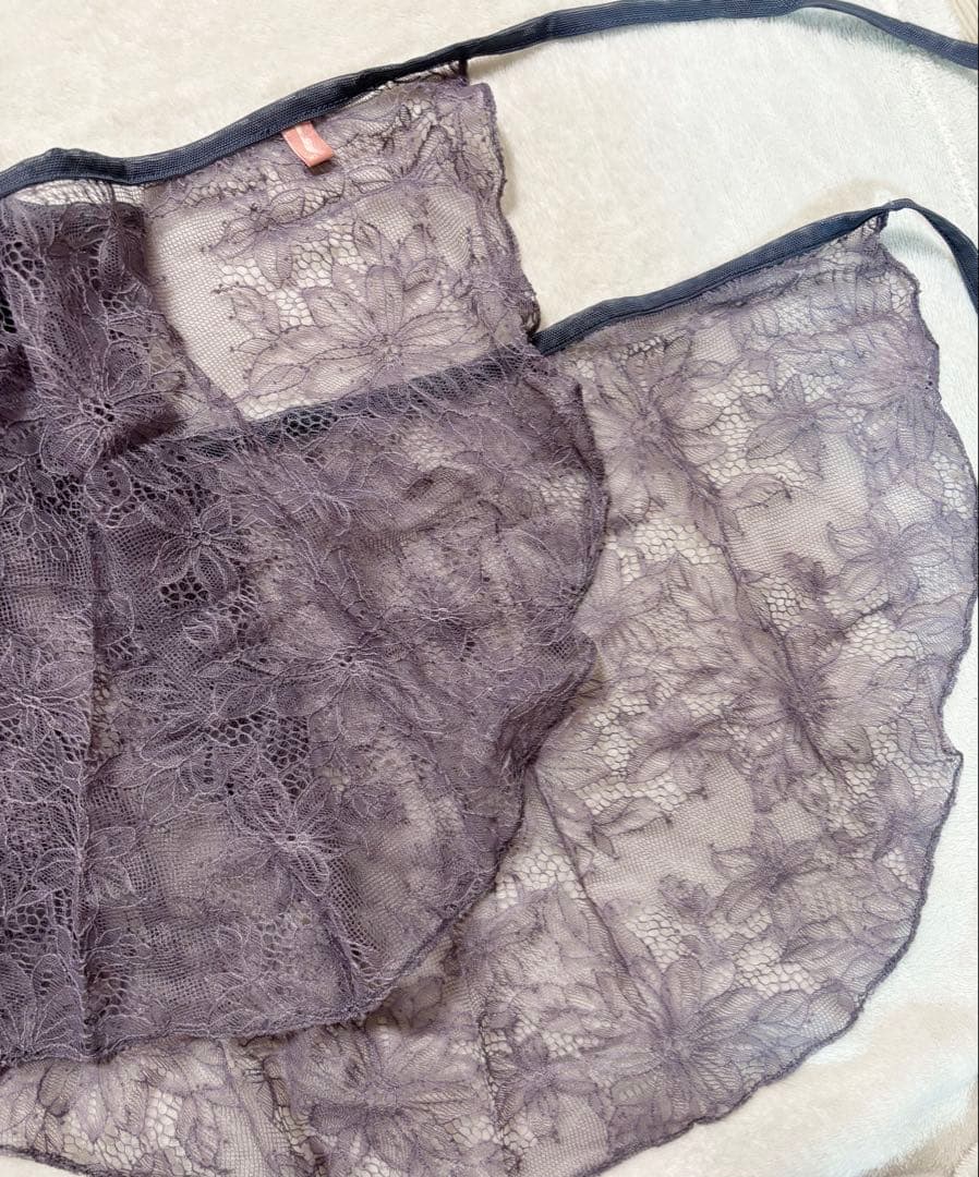 新品　majouet バレエスカート　巻きスカート　レース　花柄　パープル