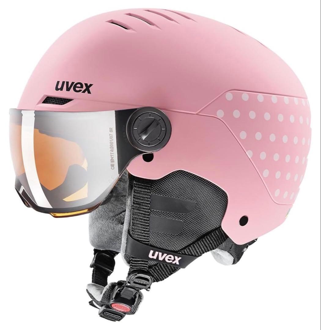 uvex ウベックス スキースノーボードバイザーヘルメット 54-58cmピンク