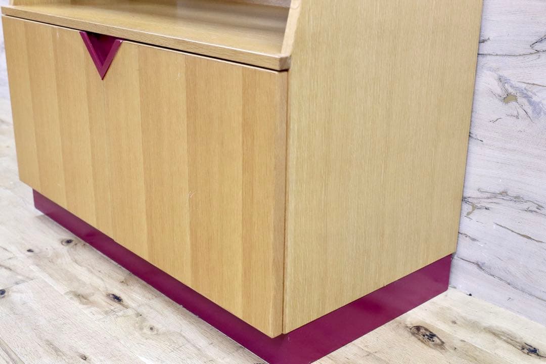 GMFS242B○オーク材 北欧スタイル 陳列棚 店舗什器 ラック 飾り棚 シン
